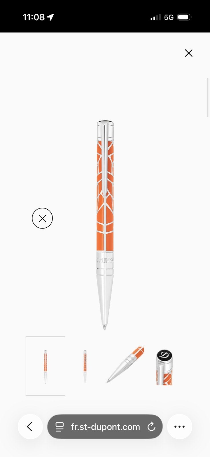 Stylo S.T. Dupont x Orlinski - Oranje - Nieuw⁠ limited edit, Ophalen of Verzenden, Zo goed als nieuw, Balpen