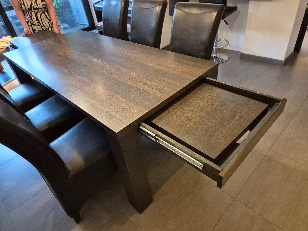 volhouten eettafel, Enlèvement, Utilisé, 50 à 100 cm, Autres essences de bois