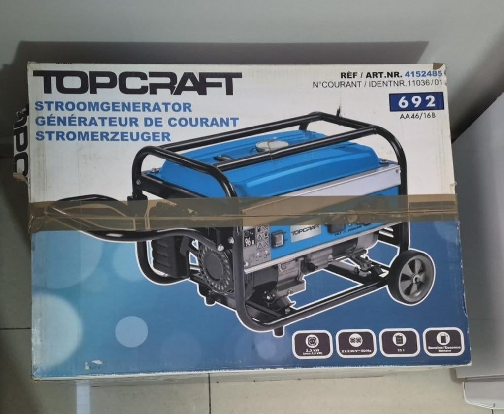 Topcraft Stroomgenerator , Doe-het-zelf en Bouw, Aggregaten, Ophalen, Benzine, Nieuw, Minder dan 5 kVA