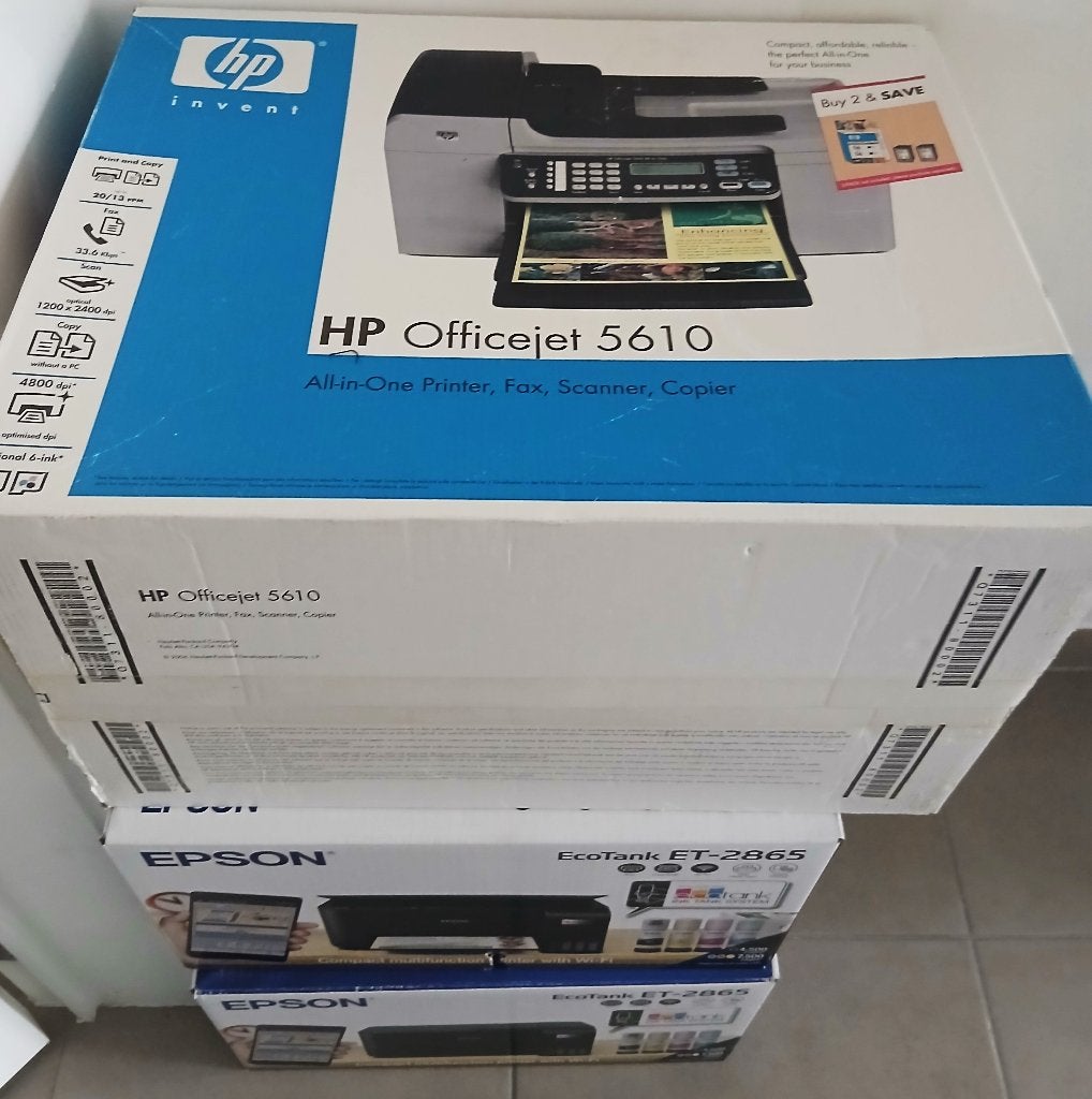 Lot printers 2 x EPSON ET-2865 en 1x HP Officejet 5610, Computers en Software, Ophalen, Printer, Epson, Draadloos
