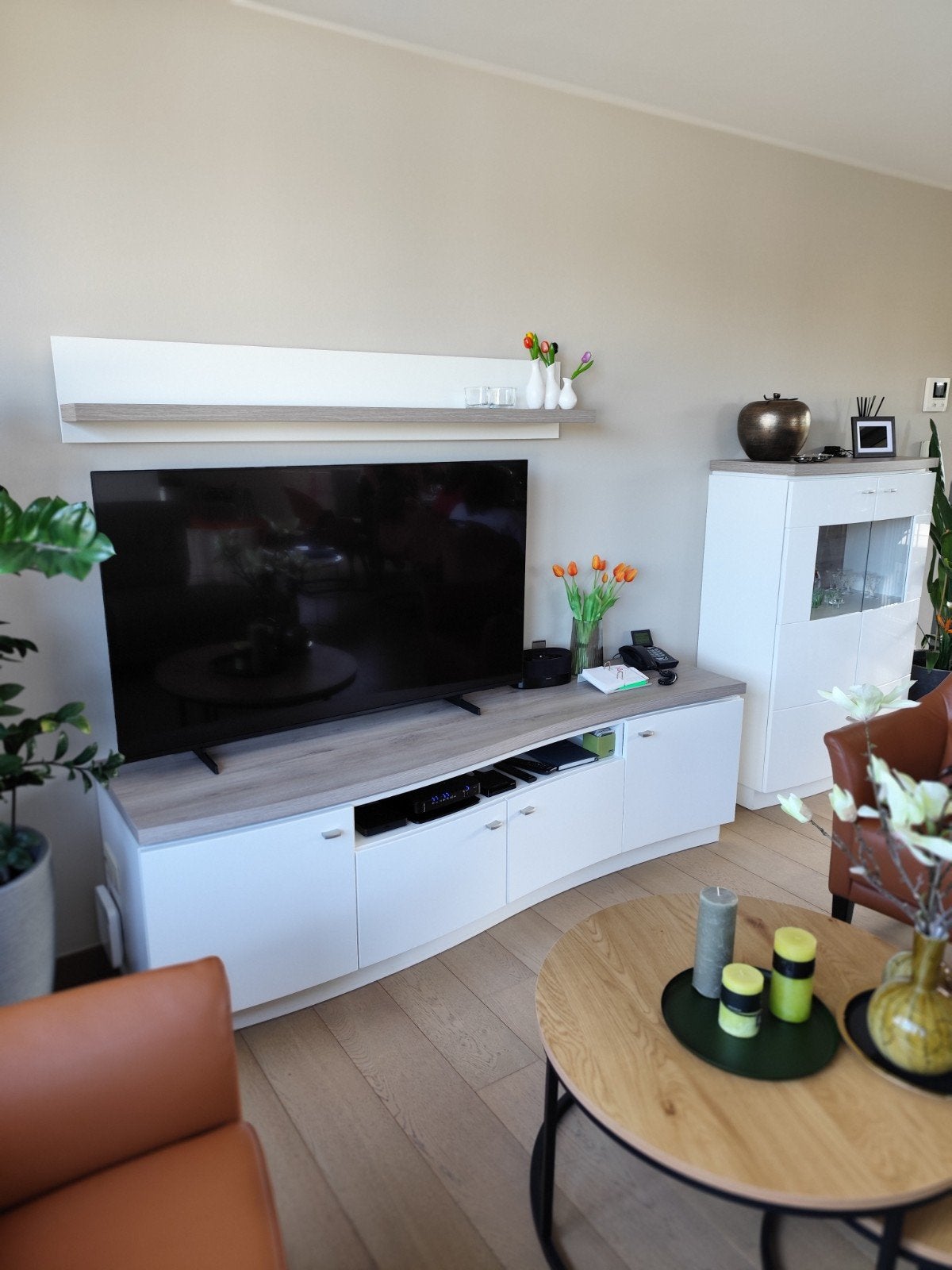 TV meubel en buffetkast, Ophalen, Gebruikt, Glas