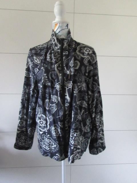 Blauw-wit jasje - dames - vestje met rits - XXL, Blauw, Maat 46/48 (XL) of groter, Ophalen of Verzenden, Zo goed als nieuw