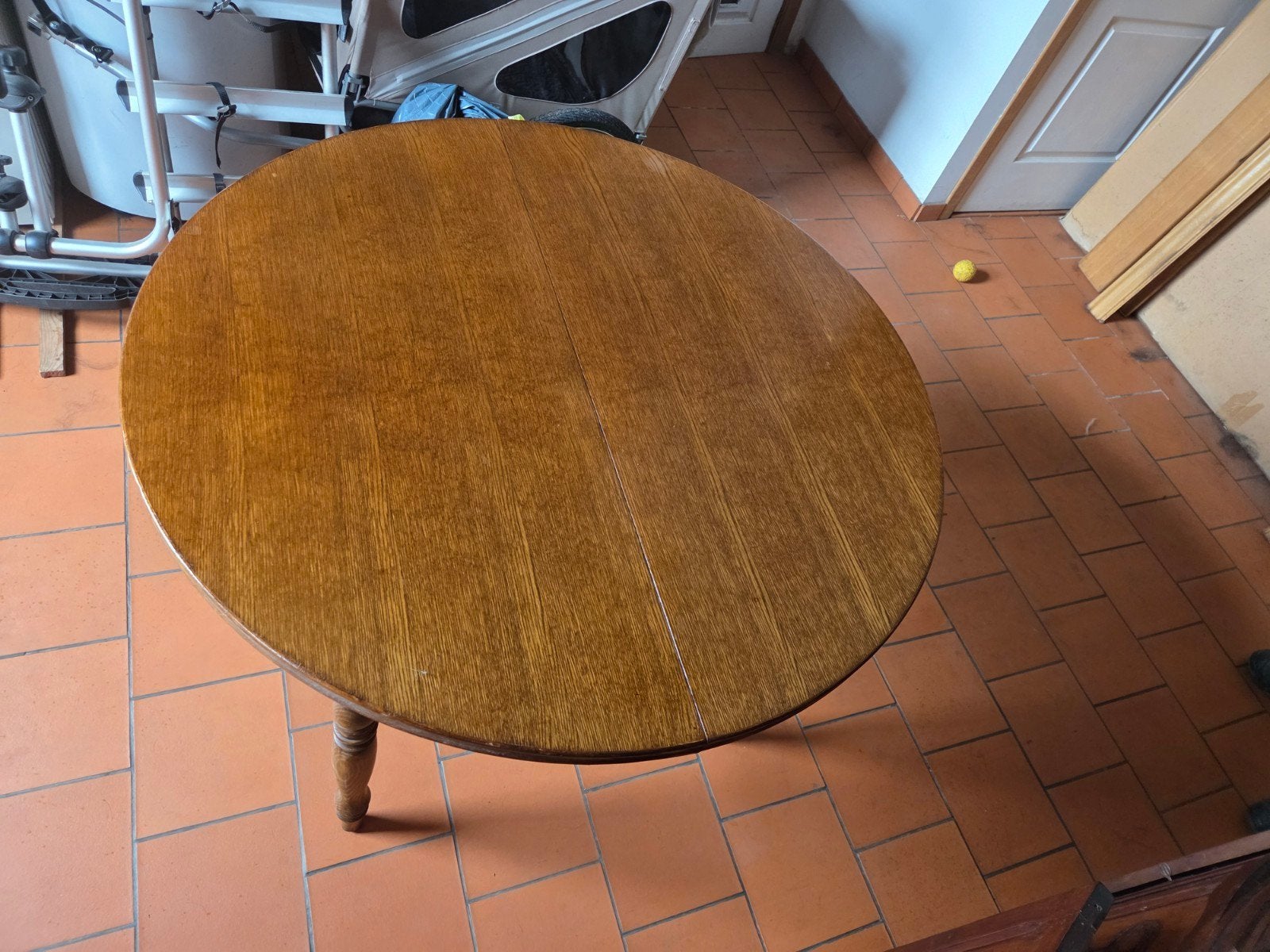 klassieke ovalen eettafel uitschuifbaar, Ophalen
