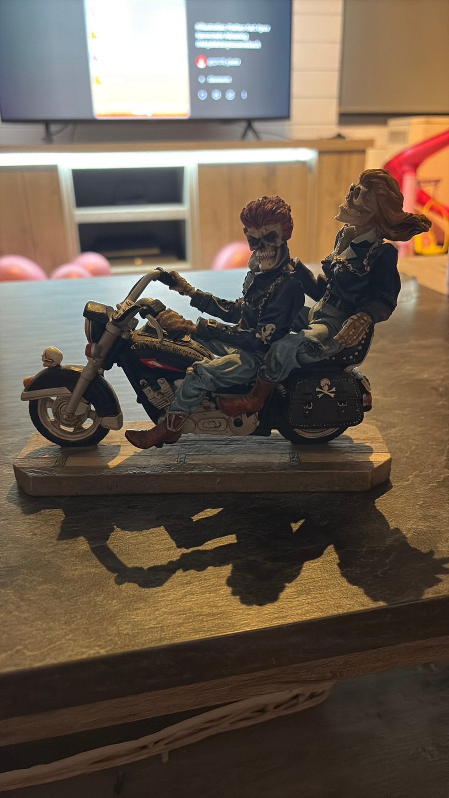 Skeleton Couple op Chopper Motor, Ophalen of Verzenden, Zo goed als nieuw