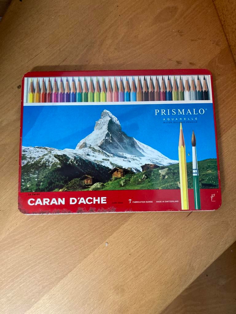Boite de crayons CARAN D’ACHE, Enlèvement ou Envoi, Utilisé, Crayon ou Feutre