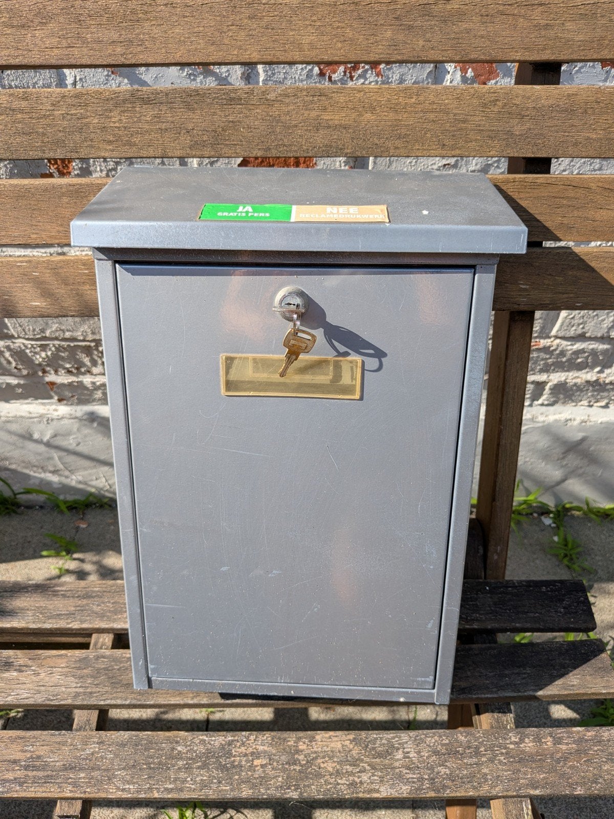 Brievenbus, Tuin en Terras, Ophalen, Gebruikt, Inox, Wandbrievenbus