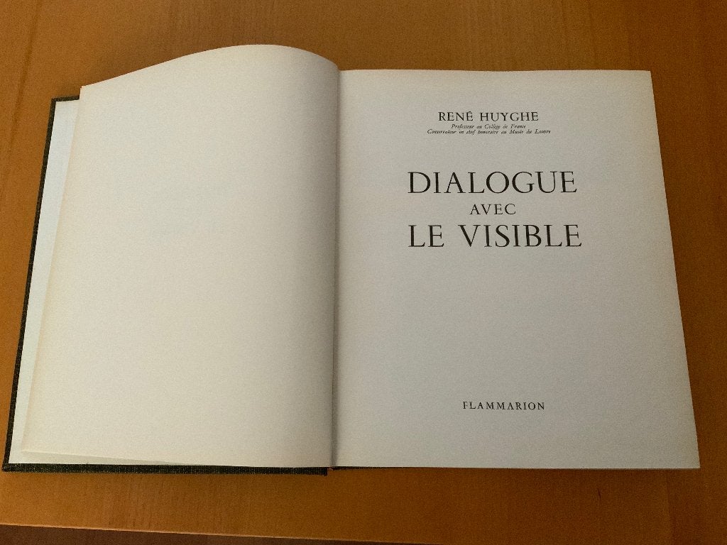 Ouvrage d'art Dialogue avec le visible de René Huyghe, Enlèvement ou Envoi, Utilisé, Peinture et dessin