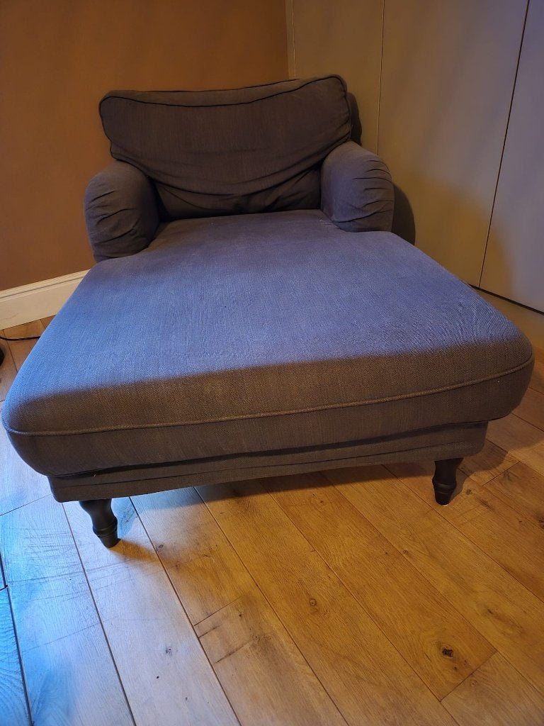 Grijze Ligzetel, Ophalen, Gebruikt, Eenpersoons, 150 tot 200 cm