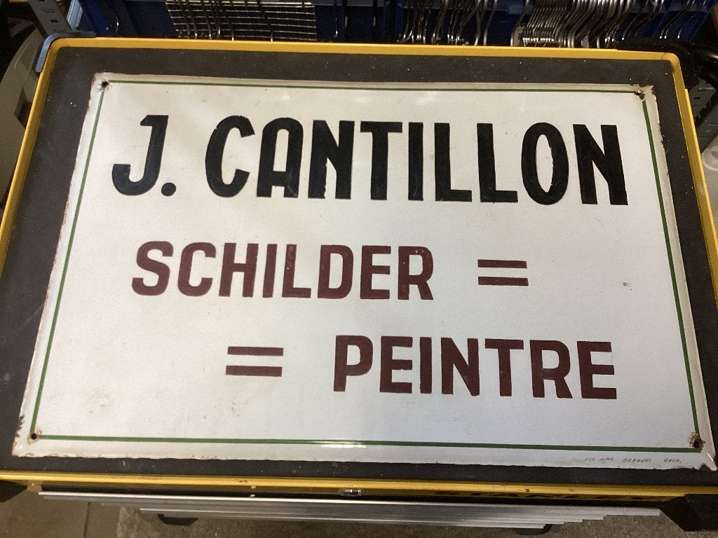 emaille, Ophalen, Gebruikt, Reclamebord