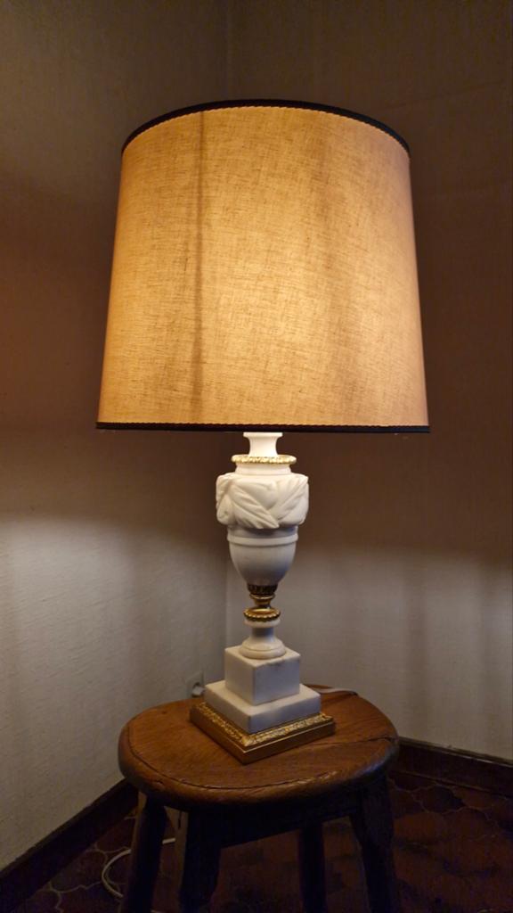 Lampe vintage albatre, Antiquités & Art, Antiquités | Éclairage