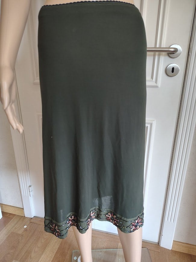 lange leger groene rok van schumacher, Schumacher, Envoi, Comme neuf