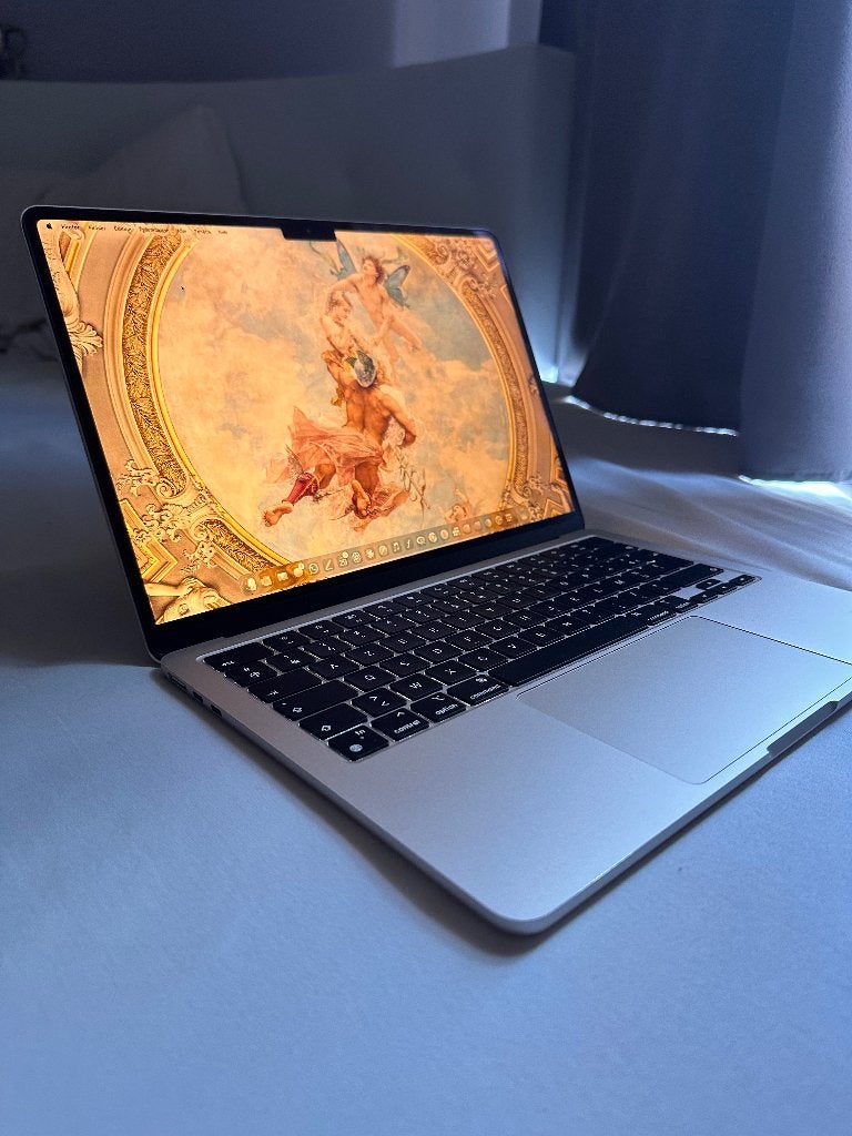 MacBook Air M2 (2022) - Lumière stellaire, 256 GB, Comme neuf, Azerty, MacBook Air