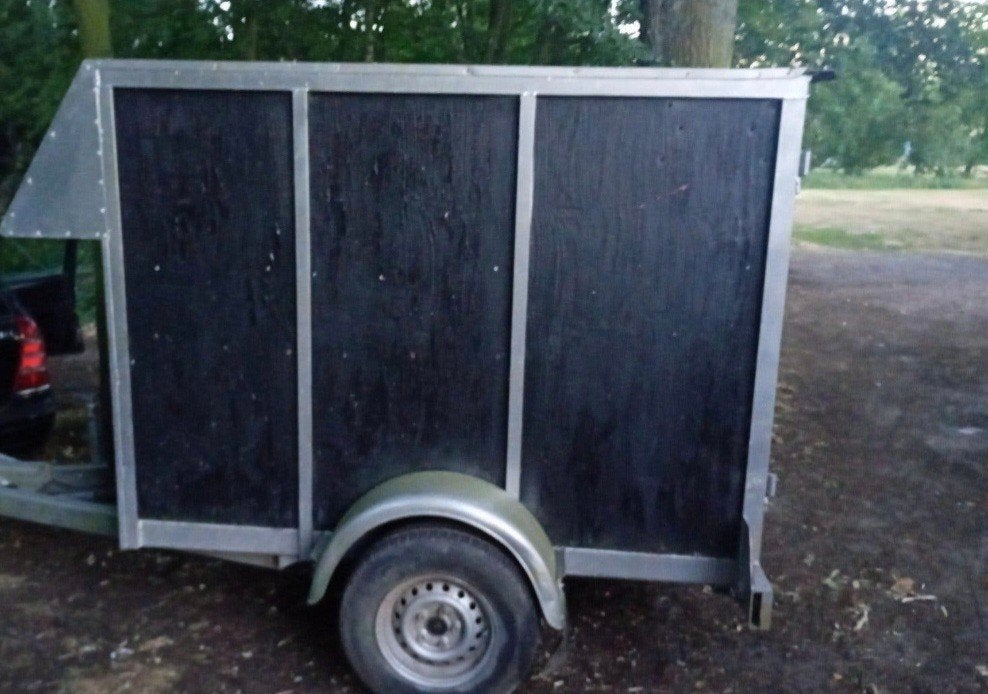 gesloten aanhangwagen enkel as, Ophalen of Verzenden