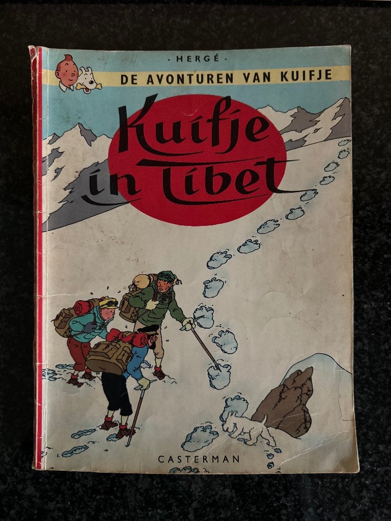 Kuifje in Tibet (1960), Boeken, Gelezen, Eén stripboek, Ophalen of Verzenden, Hergé