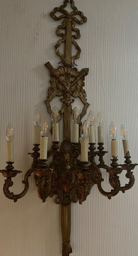 Imposante barok/rococo wandlamp XL 120 cm – zwaar model, Ophalen