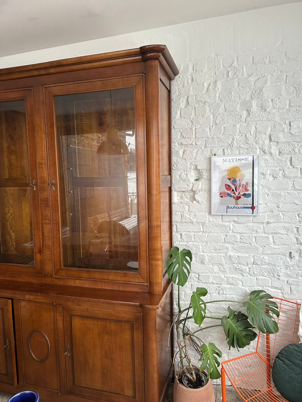 Vintage vitrine kast, Ophalen, Gebruikt