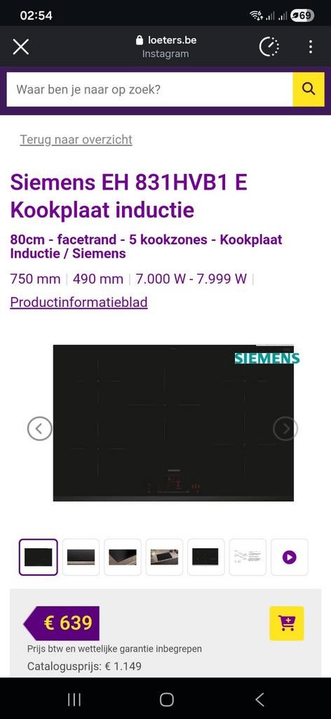Nieuwe inductie kookplaat. Siemens, Elektronische apparatuur, Microgolfovens, Ophalen