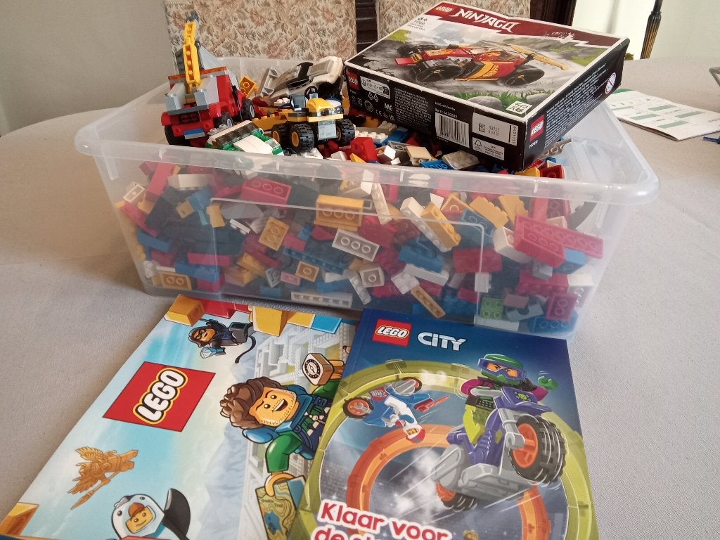 Lego, bak vol met Lego blokken enzv in goede staat., Ophalen, Gebruikt, Losse stenen, Lego