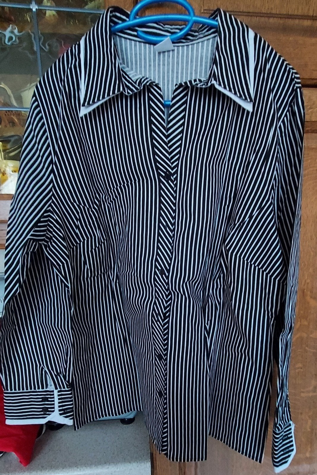chemisier dame blanc et noir 46 48, Kleding | Dames, Ophalen of Verzenden, Wit