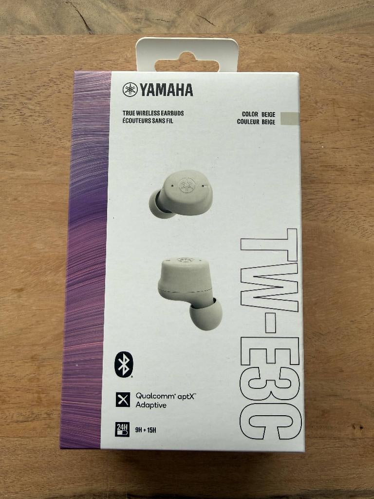 Yamaha TW-E3C draadloze oortjes – Beige – NIEUW, Overige merken, Nieuw, Draadloos, Op oor (supra aural)