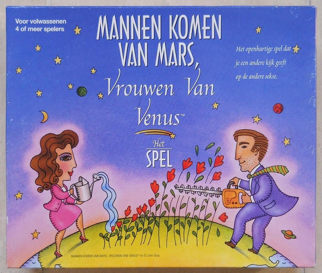 spel Mannen komen van Mars, Vrouwen van Venus, Trois ou quatre joueurs, Enlèvement ou Envoi, Comme neuf