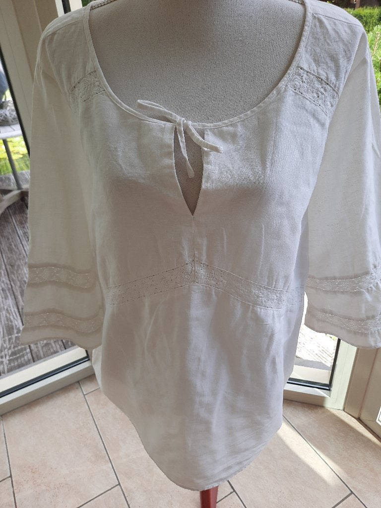 Toffe blouse  MADE in ITALY - XXL, Made in Italy, Taille 46/48 (XL) ou plus grande, Comme neuf, Blanc