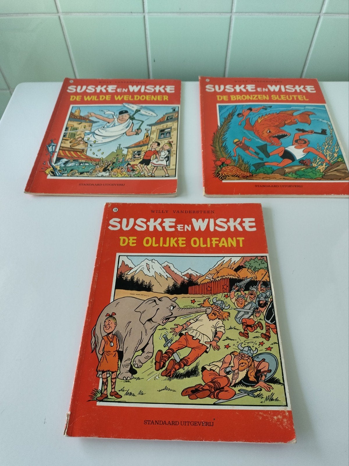 3x Suske en Wiske strips AFHALING LEES BESCHRIJVING, Willy Vandersteen, Meerdere stripboeken, Ophalen, Gelezen