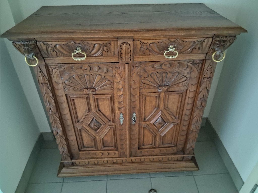 antieke kast, Huis en Inrichting, Ophalen, Gebruikt, Overige houtsoorten, Met deur(en)