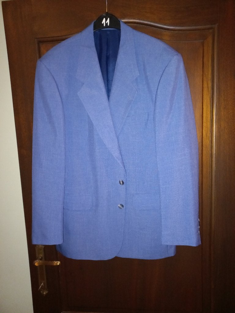 Herenvest - blauw - maat L, Ophalen of Verzenden, Zo goed als nieuw, Maat 52/54 (L), Blauw