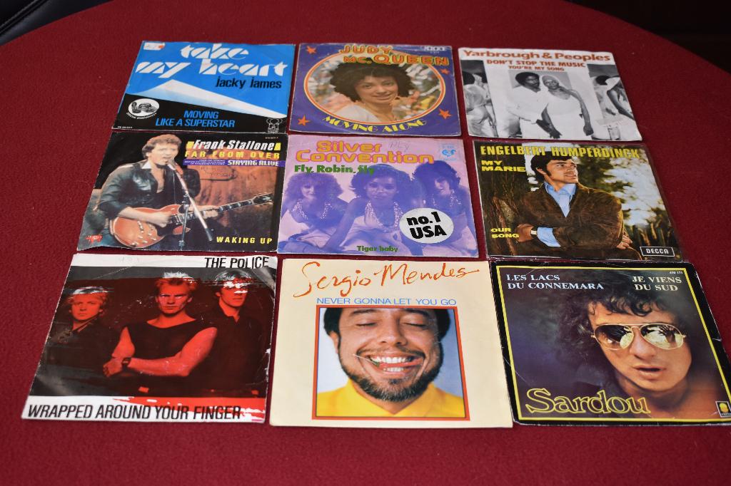 45t's  uit de jaren 60/70/80 enz..., CD & DVD, Vinyles | Dance & House, Enlèvement ou Envoi, 7 inch, Comme neuf, 1970 - 1979