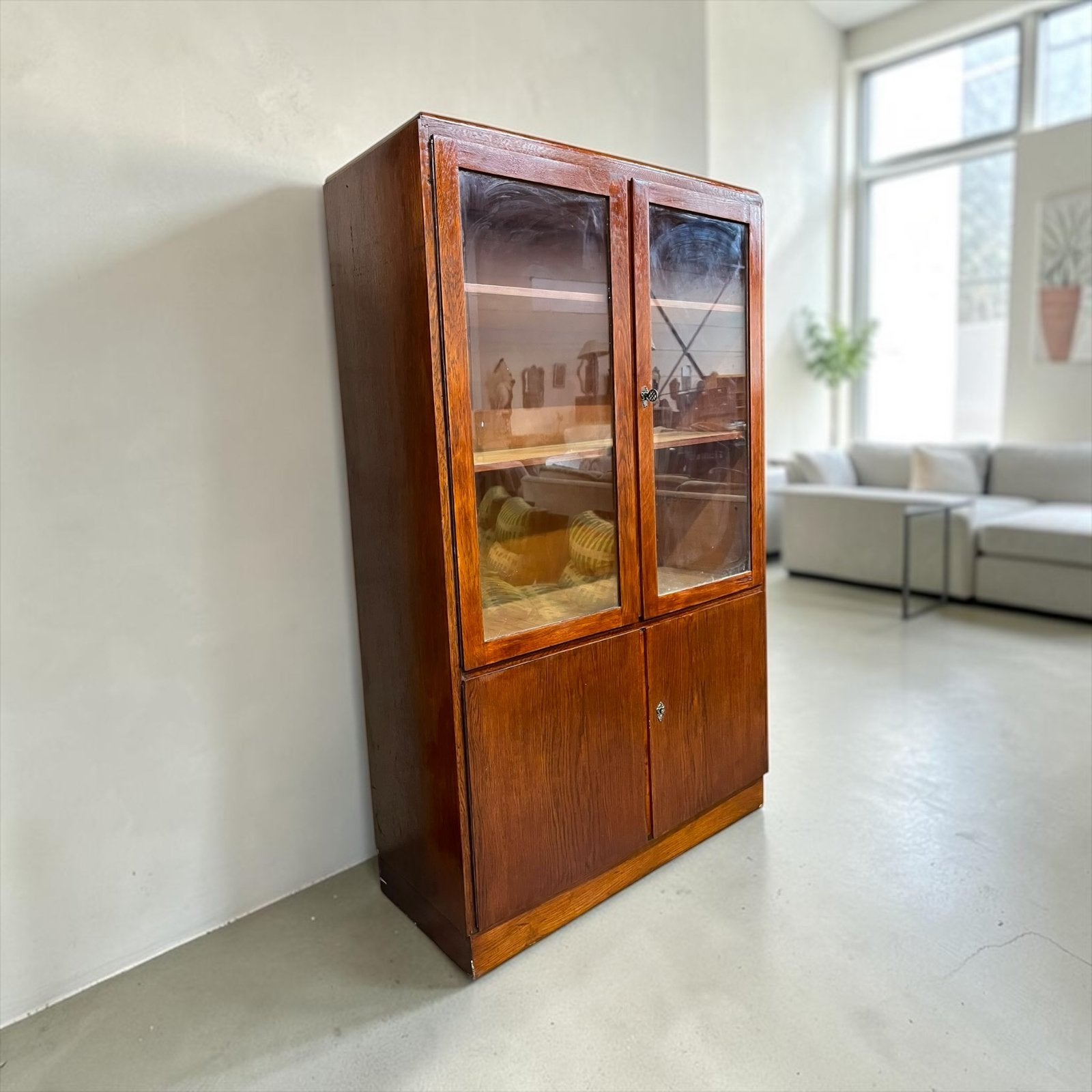 Vitrine en bois vintage/armoire de pharmacie/armoire, Enlèvement