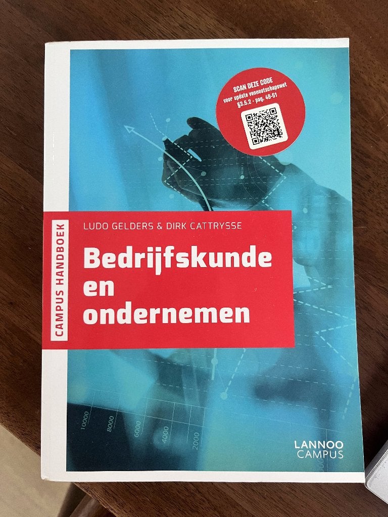 Bedrijfskunde en ondernemen - Ludo Gelders, Dirk Cattrysse, Boeken, Hoger Onderwijs, Ophalen of Verzenden, Zo goed als nieuw, Gamma