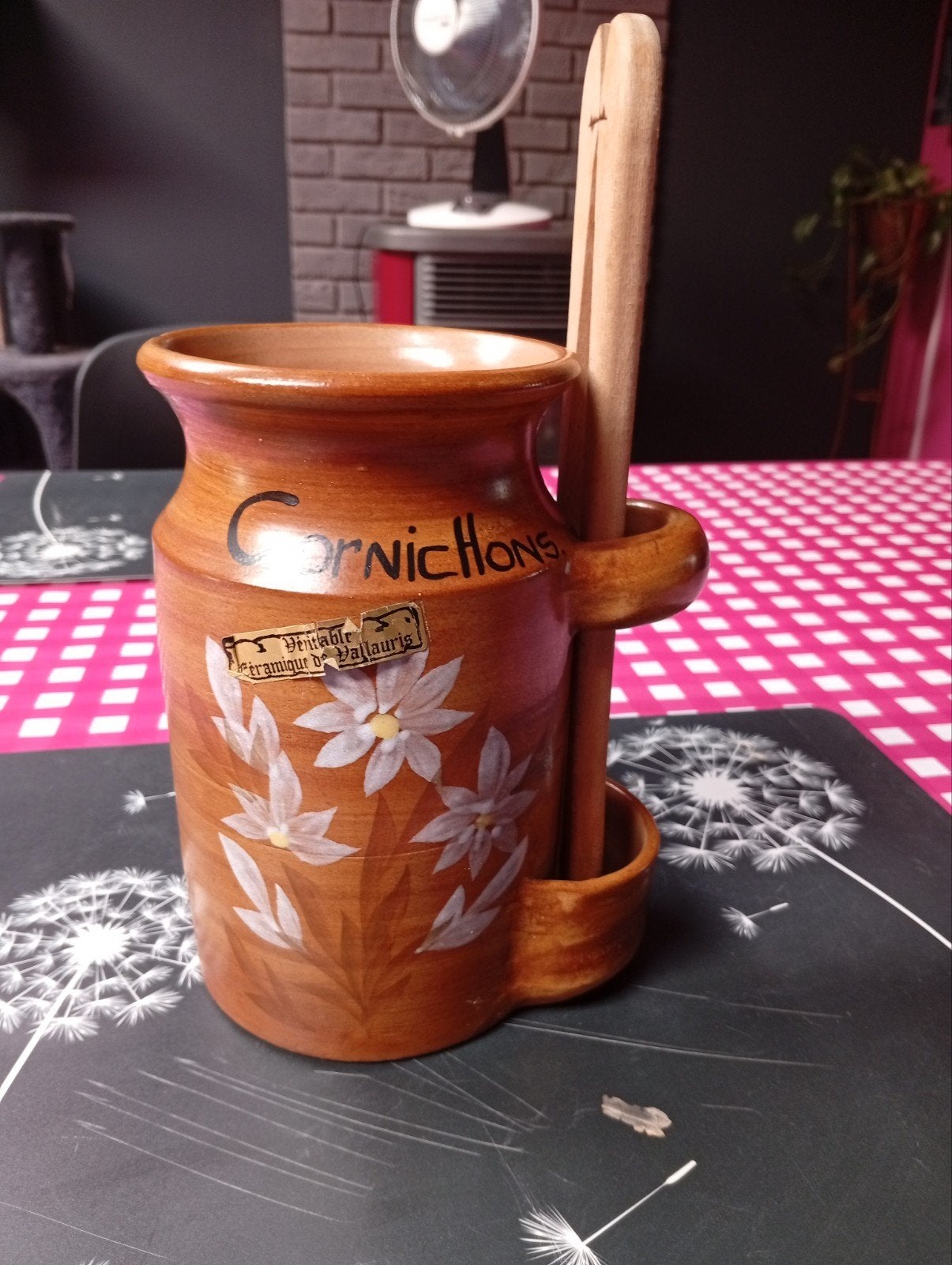 Pot a cornichons vintage Vallauris, Enlèvement ou Envoi