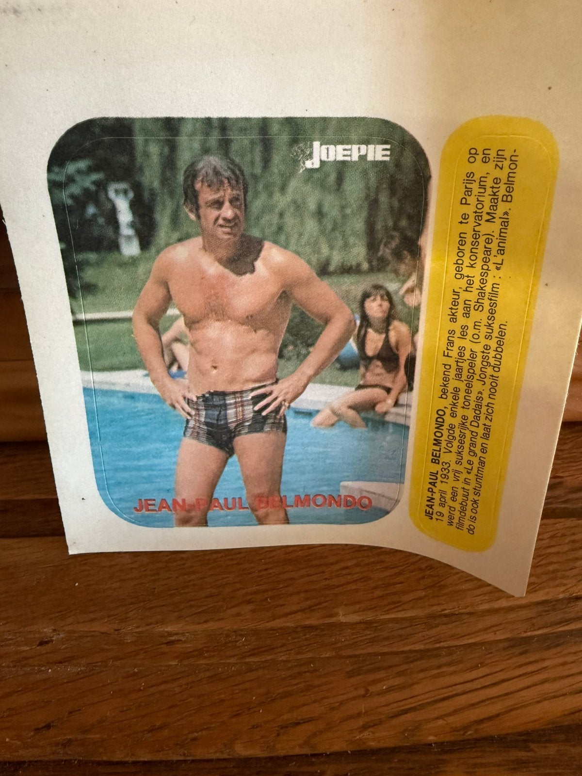 Autocollant, Jean-Paul Belmondo, Enlèvement ou Envoi, Comme neuf, Cinéma, Télévision ou Audiovisuel