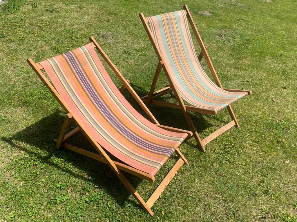 2 retro tuinstoelen, Tuin en Terras, Ophalen, Gebruikt