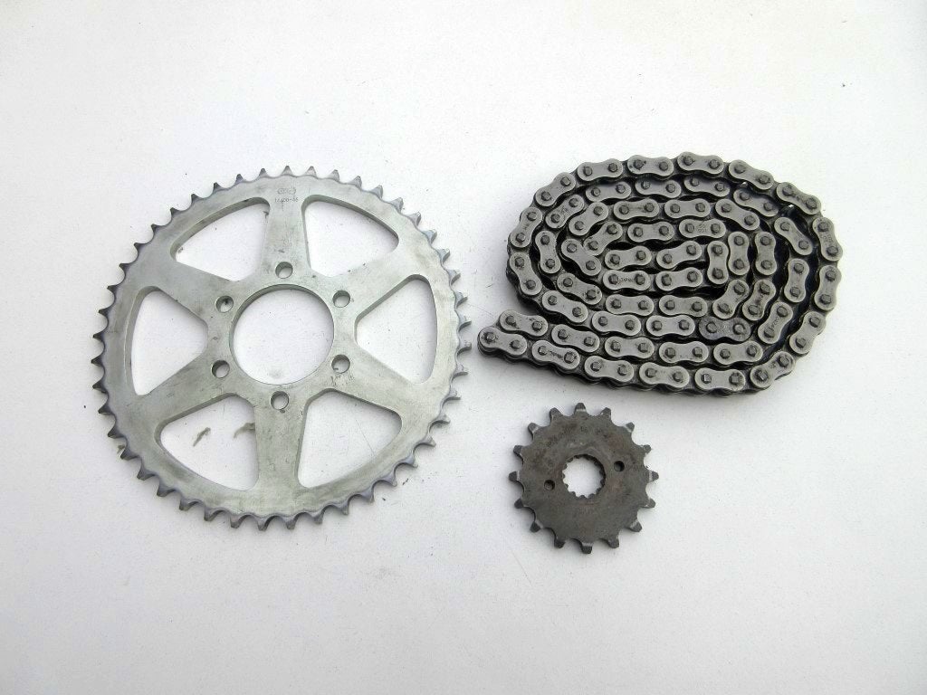 Suzuki GSX400 kettingset GSX 400 E tandwielset ketting set, Enlèvement ou Envoi, Utilisé