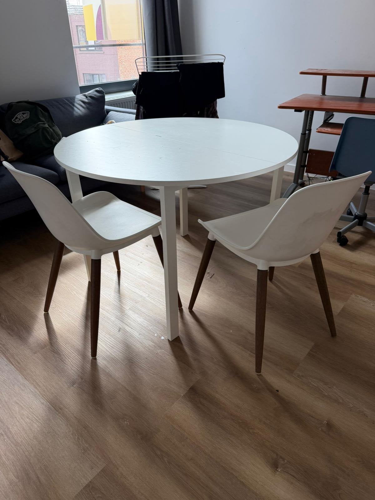 Tafel met 2 stoelen, Ophalen, Gebruikt, Rond, Tot twee personen
