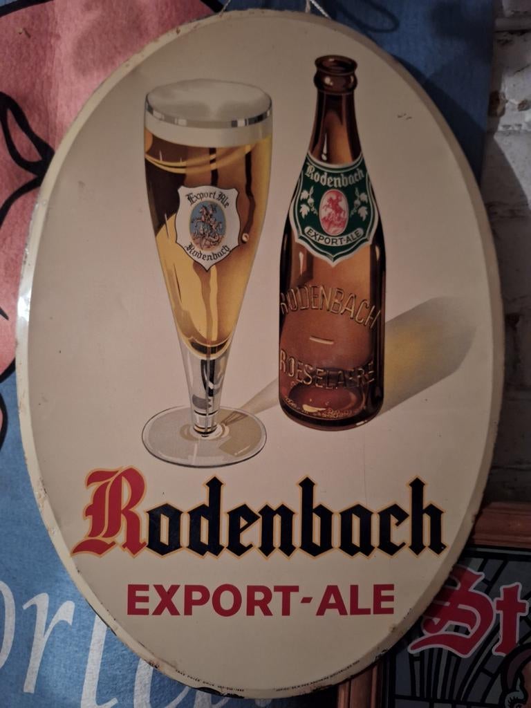 Oud blik bord Rodenbach export ale 1938 brouwerij Rodenbach, Enlèvement ou Envoi