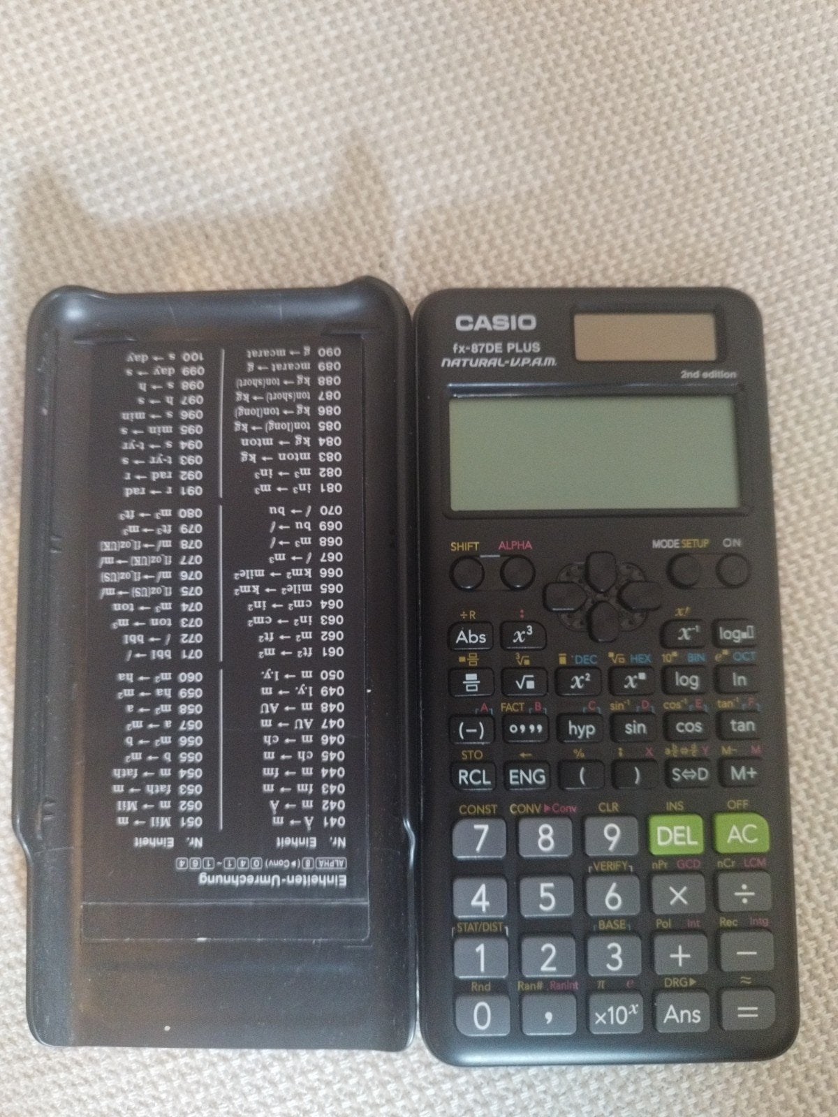 Casio rekenmachine, Ophalen, Gebruikt