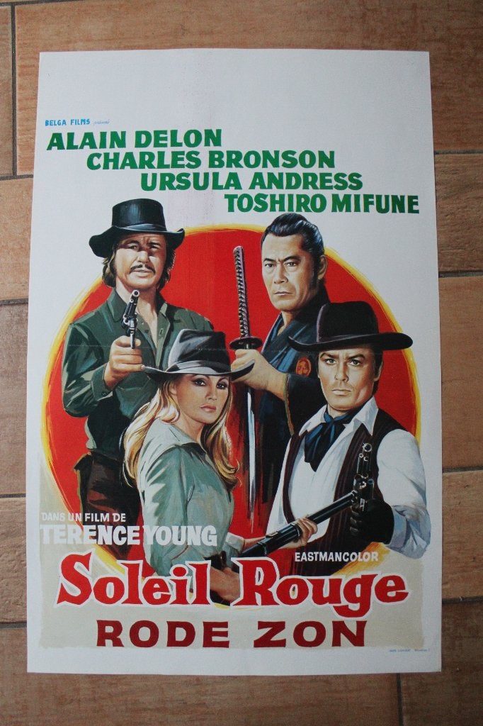 filmaffiche Alain Delon Red Sun 1971 filmposter, Enlèvement ou Envoi, Rectangulaire vertical, A1 jusqu'à A3, Comme neuf
