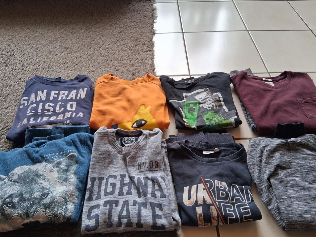 8 hoodies en sweaters maat 146, Ophalen of Verzenden