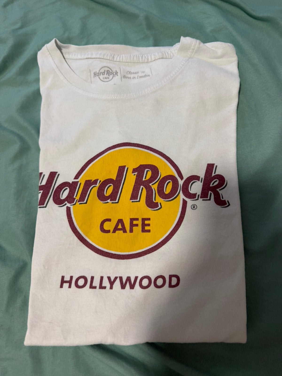 Hard Rock Cafe Hollywood T-shirt Wit | Maat S | Origineel, Kleding | Dames, Wit, Ophalen of Verzenden, Korte mouw, Maat 36 (S)