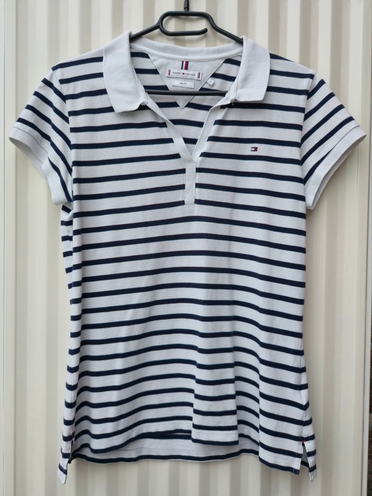 Tommy Hilfiger poloshirt met slanke pasvorm en L, Kleding | Dames, Meerkleurig, Maat 42/44 (L), Ophalen of Verzenden, Korte mouw
