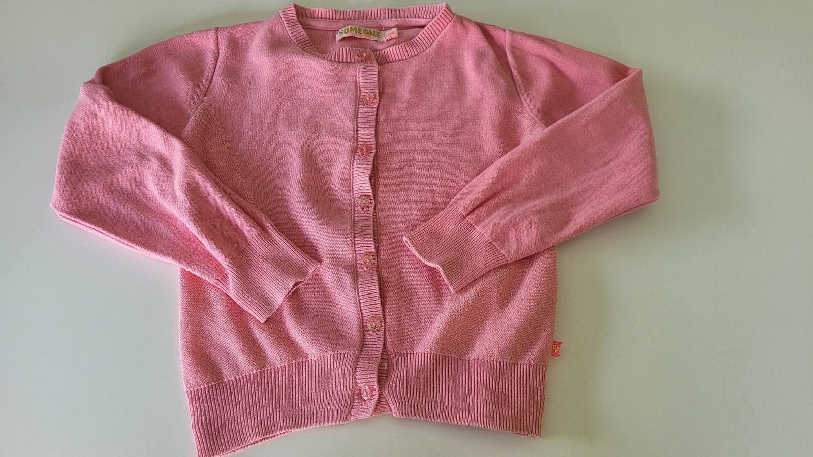 Roze gilet met glitters Maat: 116 Merk: Someone, Kinderen en Baby's, Ophalen of Verzenden