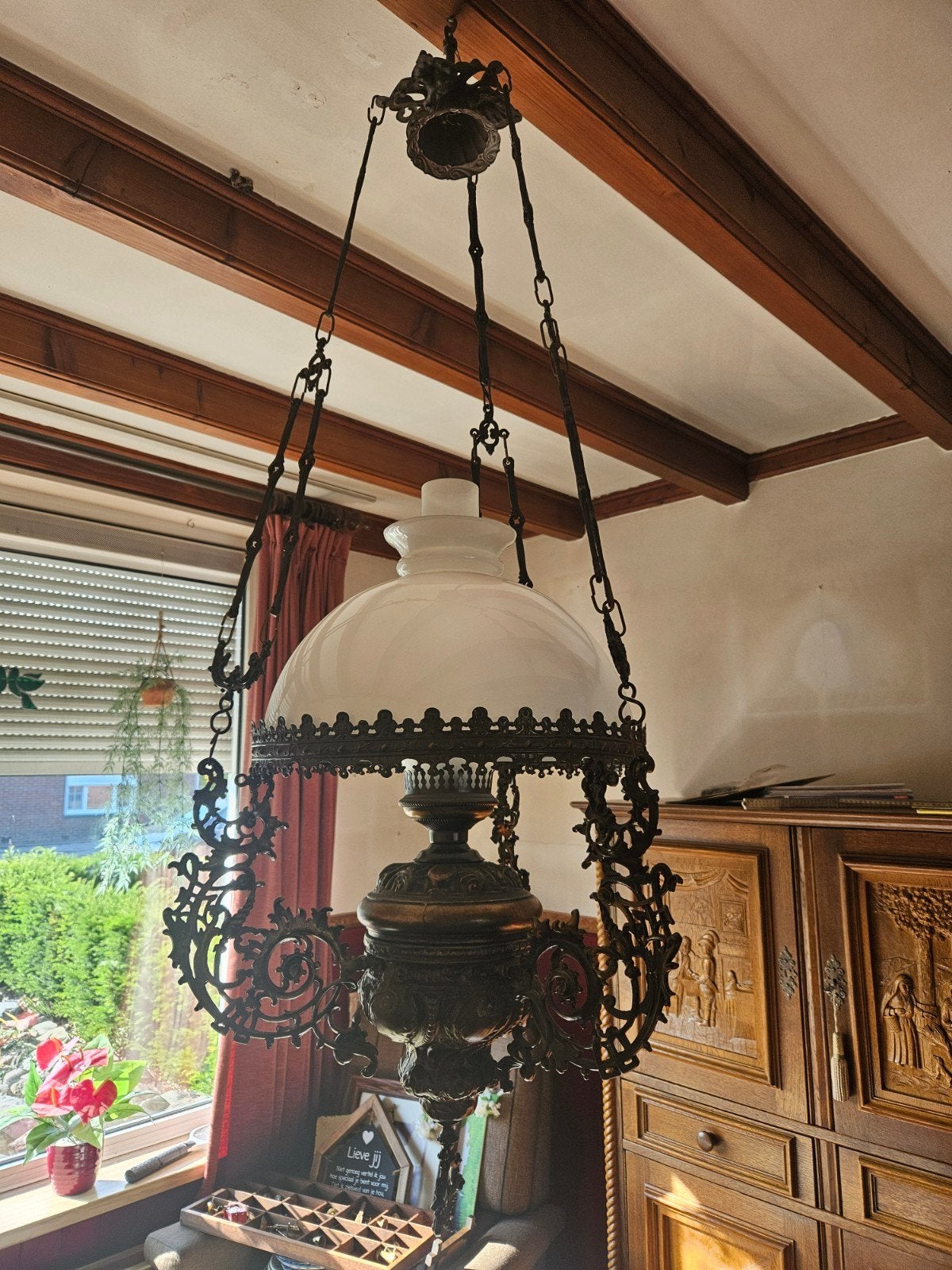 Antieke hanglamp, Antiek en Kunst, Ophalen