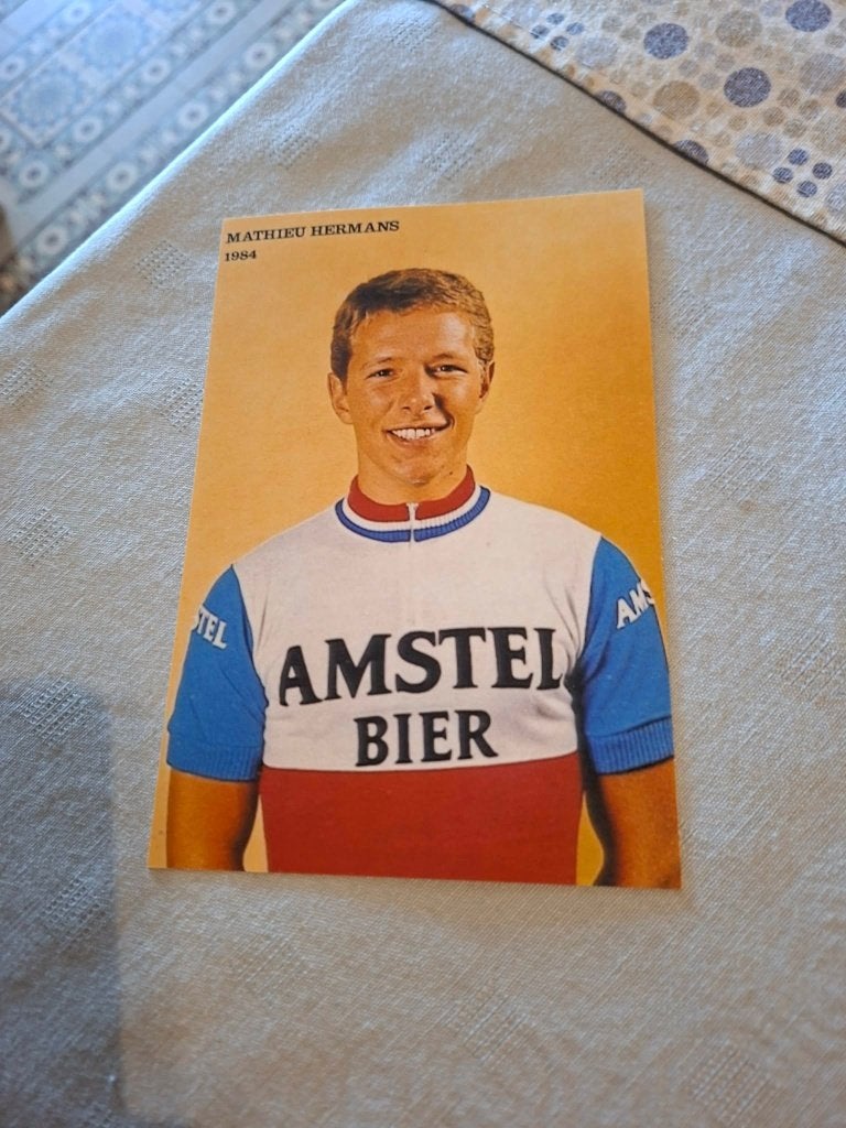 REPRO : Mathieu Hermans / Amstel Bier 1984, Verzamelen, Ophalen of Verzenden, Zo goed als nieuw, Poster, Plaatje of Sticker