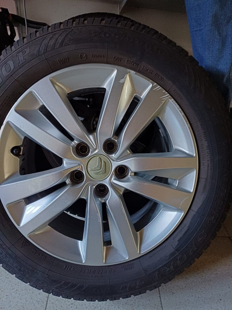 4 pneus Dunlop winter sport 205/65 R16 92H sur jante, Pneus hiver, 16 pouces, Véhicule de tourisme, 205 mm