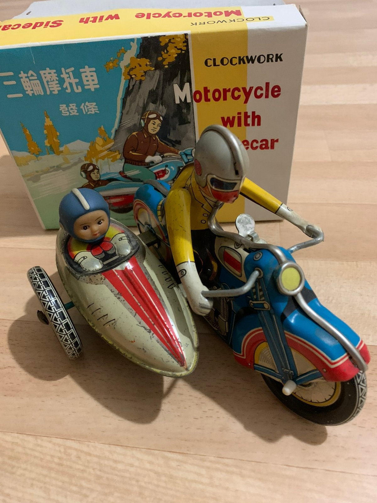 3 vintage motorcycles toys - Schylling/Clockwork/Pendupet, Antiek en Kunst, Ophalen of Verzenden