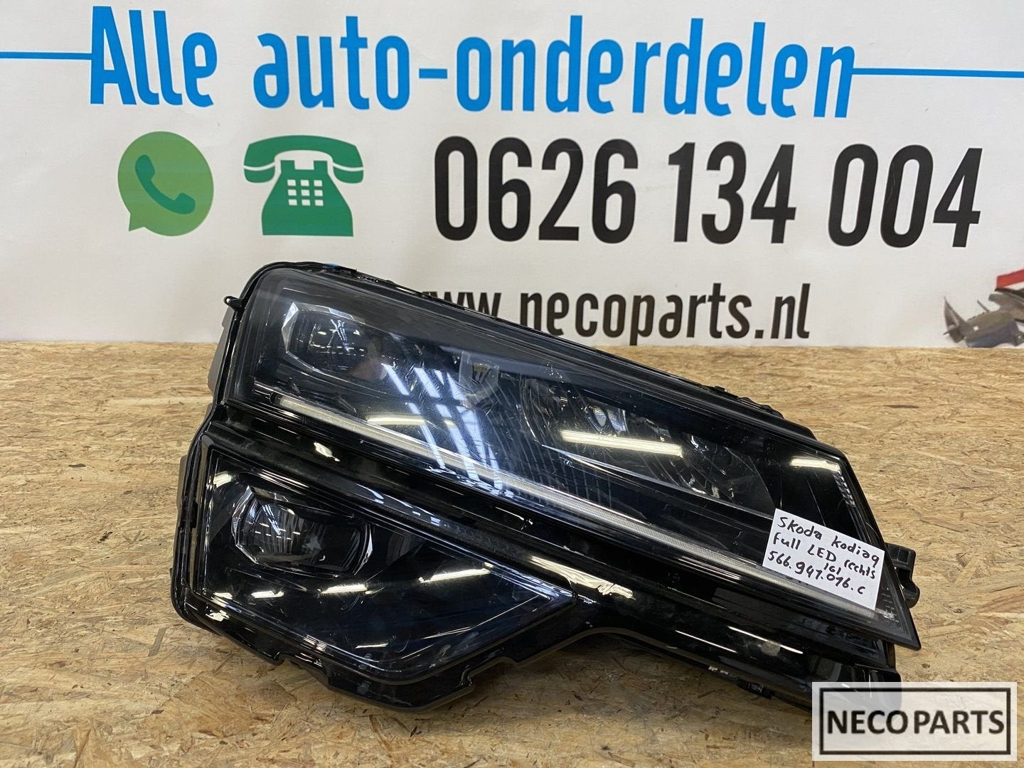 Skoda kodiaq vol led koplamp rechts origineel, Gebruikt, -, -, Ophalen of Verzenden