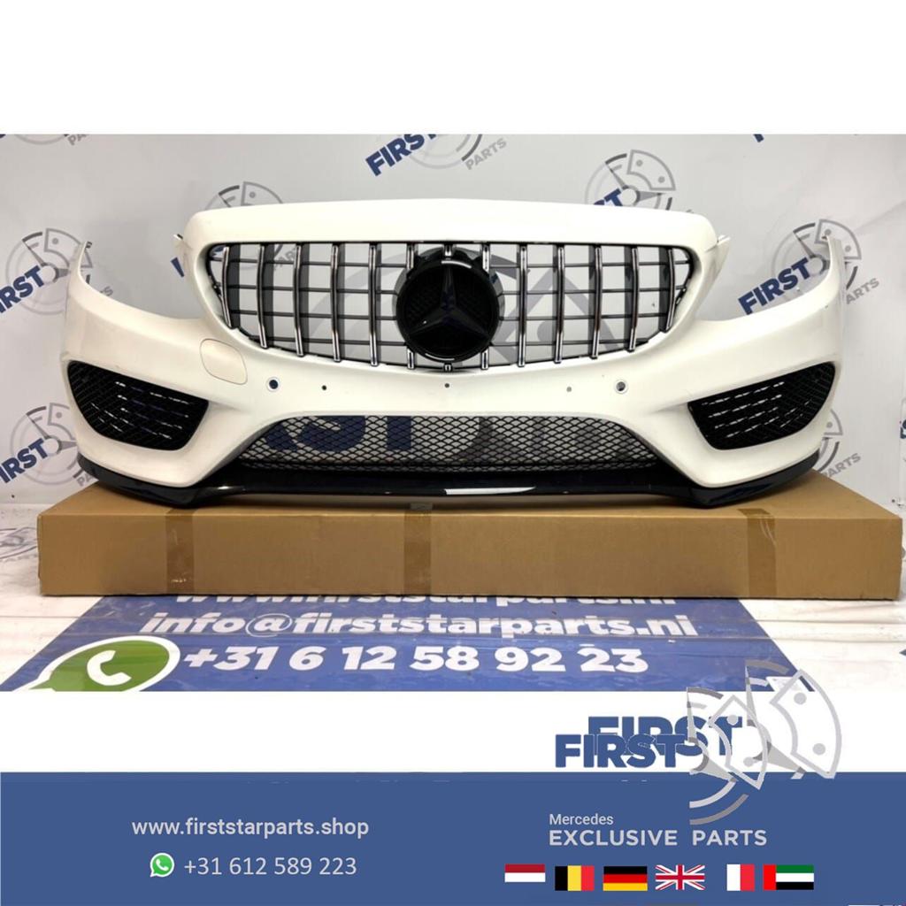 W205 C43 AMG VOORBUMPER + GT GRIL Mercedes C Klasse WIT COMP, Autos : Pièces & Accessoires, Carrosserie & Tôlerie, Pare-chocs